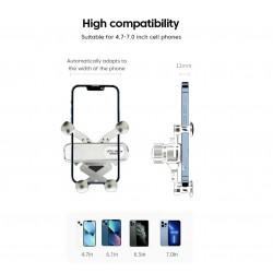 Support Voiture pour smartphone - orientation reglable - Blanc