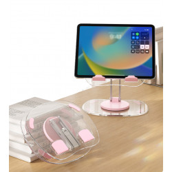 Support pliable pour tablette et Smartphone - Rose