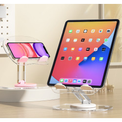 Support pliable pour tablette et Smartphone - Rose