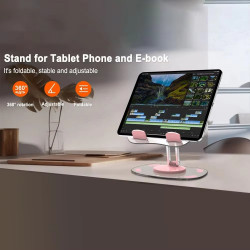 Support pliable pour tablette et Smartphone - Rose