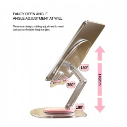 Support pliable pour tablette et Smartphone - Rose
