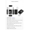 Powerbank Compacte 20000 mAh avec set de cable USB integre - Noir
