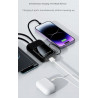 Powerbank Compacte 20000 mAh avec set de cable USB integre - Noir