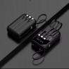 Powerbank Compacte 20000 mAh avec set de cable USB integre - Noir