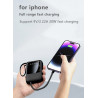 Powerbank Compacte 20000 mAh avec set de cable USB integre - Noir