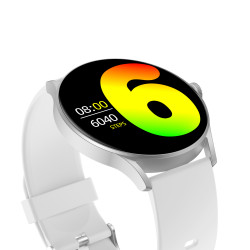 Montre intelligente waterproof IP68 avec fonction sante - Blanche