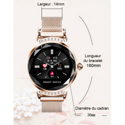 Montre Bluetooth connectee tactile - Or