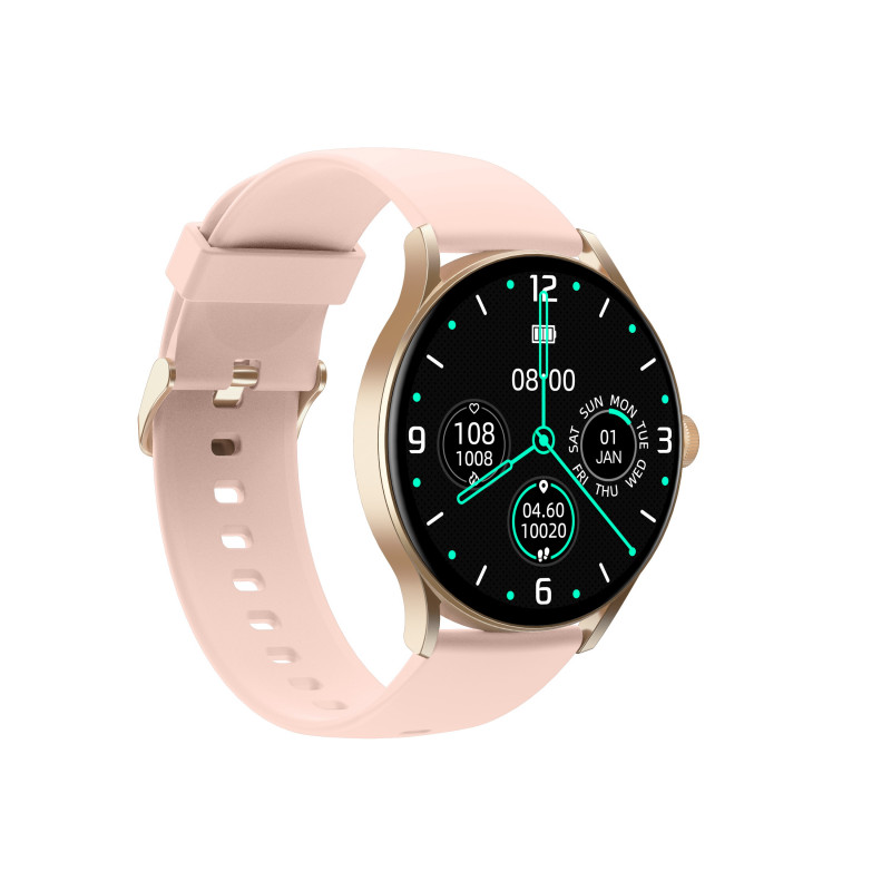 Montre intelligente waterproof IP68 avec fonction sante - Rose