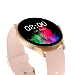 Montre intelligente waterproof IP68 avec fonction sante - Rose