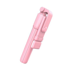 Perche a selfie Bluetooth avec flash integre - Rose