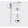 Perche a selfie Bluetooth avec flash integre - Rose