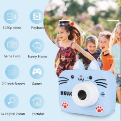 Appareil photo HD avant et arriere 1080p avec ecran et housse en...