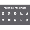 Montre Bluetooth connectee avec fonction appels et sante - Gris