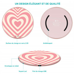 Chargeur a induction Rose - Heartfalls