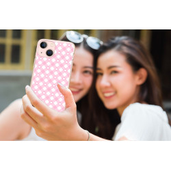 Coque iPhone 13 - Pink Chess