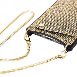 Coque pailletee avec emplacement pour CB et chaine bandouliere en...