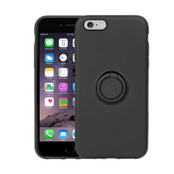 Coque en silicone avec doublure en microfibre douce et anneau ring...