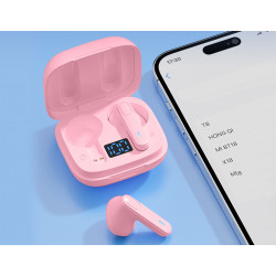 Ecouteurs Bluetooth stereo 5.0 - Rose