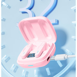 Ecouteurs Bluetooth stereo 5.0 - Rose