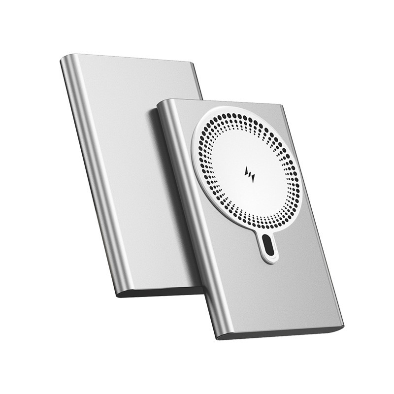 Batterie de secours magnetique Ultra fine 9mm - 5000mAh - Silver