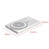 Batterie de secours magnetique Ultra fine 9mm - 5000mAh - Silver