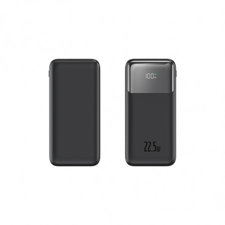 Power Bank double USB 10000mah avec affichage numerique - Noir