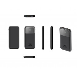 Power Bank double USB 10000mah avec affichage numerique - Noir