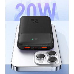 Power Bank double USB 10000mah avec affichage numerique - Noir