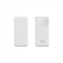 Power Bank double USB 10000mah avec affichage numerique - Blanc