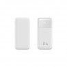 Power Bank double USB 10000mah avec affichage numerique - Blanc
