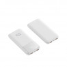 Power Bank double USB 10000mah avec affichage numerique - Blanc