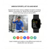 Montre connectee Bluetooth 5.0 avec suivi de la frequence...