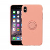 Coque en silicone avec doublure en microfibre douce et anneau ring...