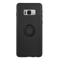 Coque en silicone avec doublure en microfibre douce et anneau ring...