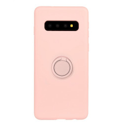 Coque en silicone avec doublure en microfibre douce et anneau ring...