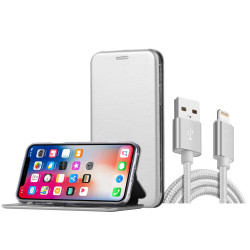 Etui folio ultra fin pour iPhone 7/8 & cable USB de charge et de...