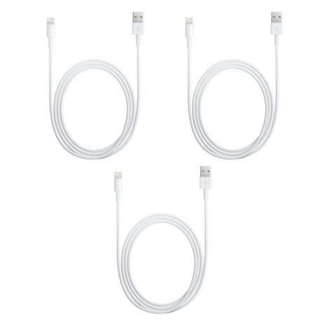 Lot de 3 câbles USB/ Lightning 1 m - Blanc