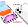 Coque TPU transparente & vitre avant en verre trempe pour iPhone 11
