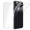 Coque TPU transparente & vitre avant en verre trempe pour iPhone...