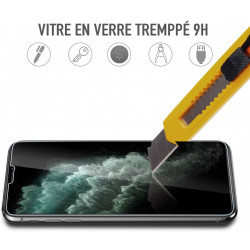 Coque TPU transparente & vitre avant en verre trempe pour iPhone...