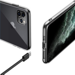 Coque TPU transparente & vitre avant en verre trempe pour iPhone...