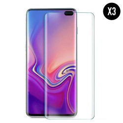 Lot de 3 vitres de protection en verre trempe pour Samsung Galaxy S10