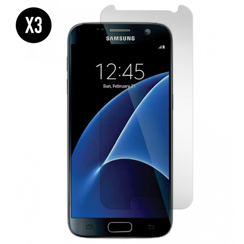 Lot de 3 vitres de protection en verre trempe pour Samsung Galaxy S7
