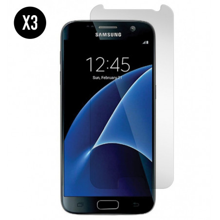 Lot de 3 vitres de protection en verre trempe pour Samsung Galaxy S7