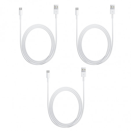 Lot de 3 cables USB vers Micro USB de charge et de synchronisation...