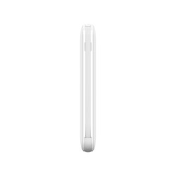 Batterie de secours 5000mAh avec cables integres - Blanc