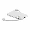 Batterie de secours 5000mAh avec cables integres - Blanc