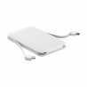 Batterie de secours 5000mAh avec cables integres - Blanc