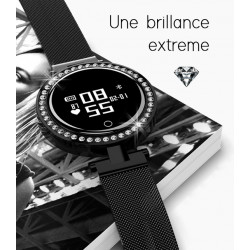 Montre connectee Bluetooth avec bracelet milanais et fonction...