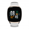 Montre connectee full ecran tactile - Blanc & or